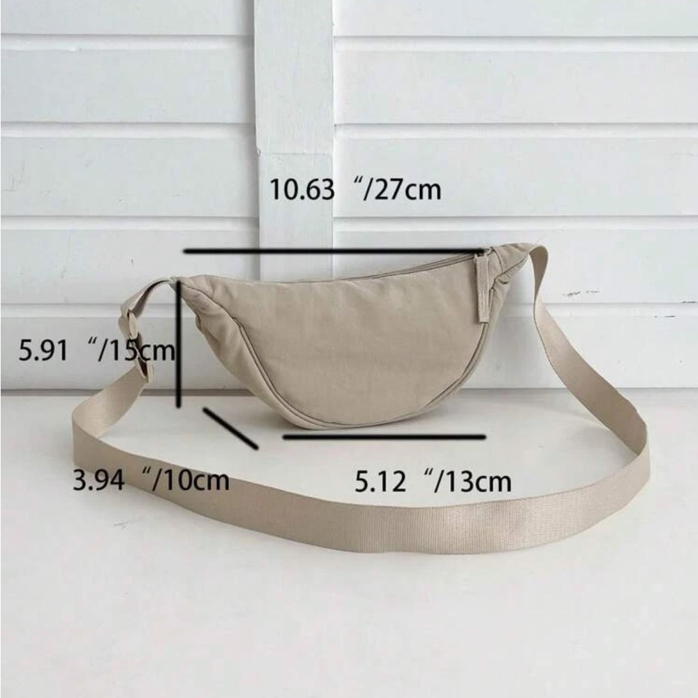 NWT Minimalist Beige Sling Crossbody Bag - Picture 2 of 5
